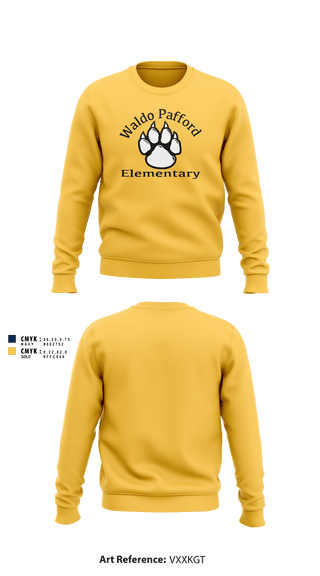 Crew Neck Sweatshirt, Waldo Pafford Elementary, Spirit Store, Teamtime, Team time, sublimation, custom sports apparel, team uniforms, spirit wear, spiritwear, sports uniforms, custom shirts, team store, custom team store, fundraiser sports, apparel fundraiser