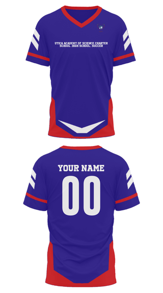 Mens Soccer Jersey, Utica Academy of Science Charter School (High School) Soccer, Men's Soccer, Teamtime, Team time, sublimation, custom sports apparel, team uniforms, spirit wear, spiritwear, sports uniforms, custom shirts, team store, custom team store, fundraiser sports, apparel fundraiser