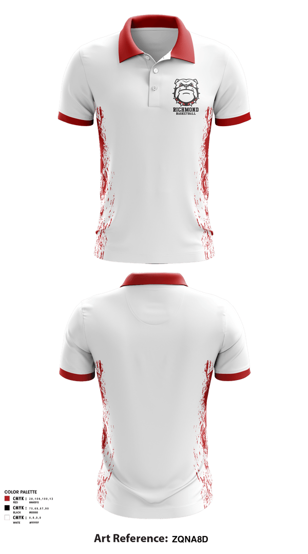 Short Sleeve Performance Polo, Richmond High School of the Arts Basketball, Women's Basketball, Teamtime, Team time, sublimation, custom sports apparel, team uniforms, spirit wear, spiritwear, sports uniforms, custom shirts, team store, custom team store, fundraiser sports, apparel fundraiser