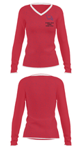 Pender High School Basketball 94245008 Women's Long Sleeve V-neck Shirt - 35
