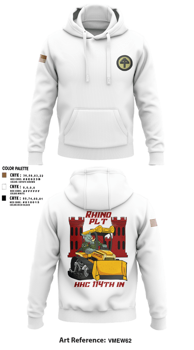 HHC 1-114 Infantry Brigade 59777131 Hoodie - 2