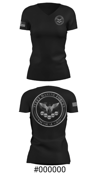 Women's Short Sleeve Vneck Shirt, , Marines, Teamtime, Team time, sublimation, custom sports apparel, team uniforms, spirit wear, spiritwear, sports uniforms, custom shirts, team store, custom team store, fundraiser sports, apparel fundraiser