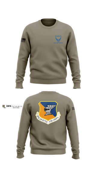 Crew Neck Sweatshirt, WBHS AFJROTC, Air Force, Teamtime, Team time, sublimation, custom sports apparel, team uniforms, spirit wear, spiritwear, sports uniforms, custom shirts, team store, custom team store, fundraiser sports, apparel fundraiser