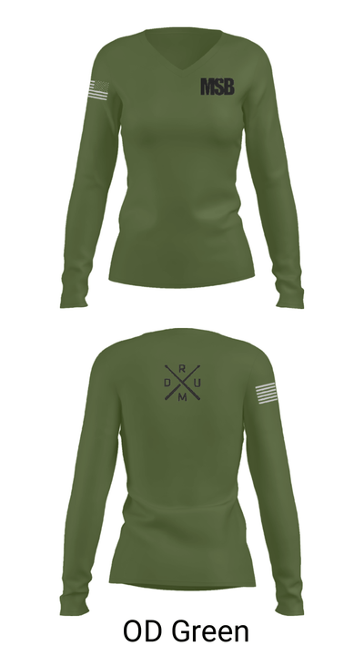 MSB DrumLine 23-24 50749009 Women's Long Sleeve V-neck Shirt - 40