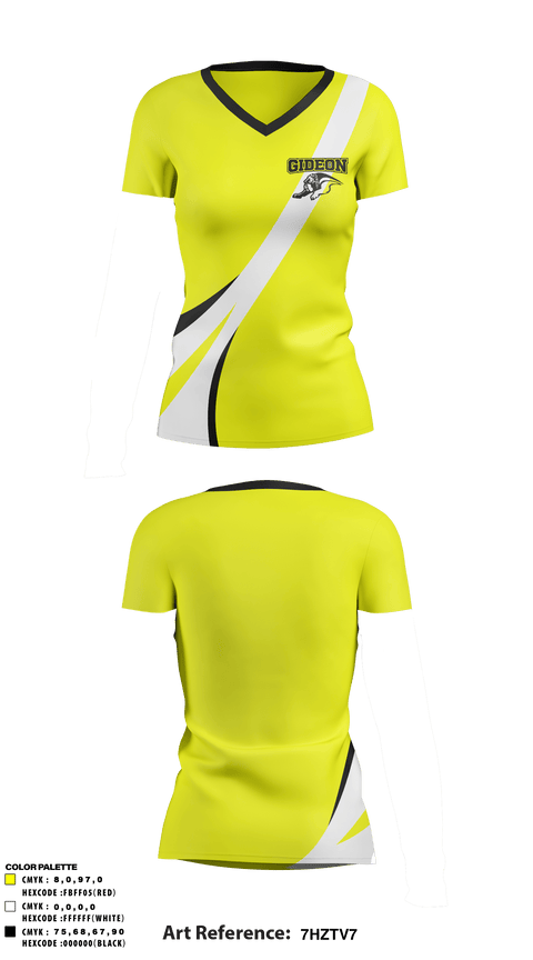 Women's Short Sleeve Vneck Shirt, Gideon High School, Spirit Store, Teamtime, Team time, sublimation, custom sports apparel, team uniforms, spirit wear, spiritwear, sports uniforms, custom shirts, team store, custom team store, fundraiser sports, apparel fundraiser