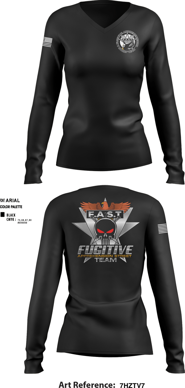 Women's Long Sleeve Vneck Shirt, , Police, Teamtime, Team time, sublimation, custom sports apparel, team uniforms, spirit wear, spiritwear, sports uniforms, custom shirts, team store, custom team store, fundraiser sports, apparel fundraiser