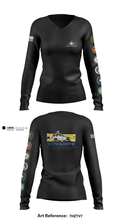 Recon Chief Inc. 84611298 Women's Long Sleeve V-neck Shirt - 3
