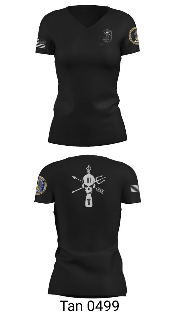Women's Short Sleeve Vneck Shirt, , Army, Teamtime, Team time, sublimation, custom sports apparel, team uniforms, spirit wear, spiritwear, sports uniforms, custom shirts, team store, custom team store, fundraiser sports, apparel fundraiser