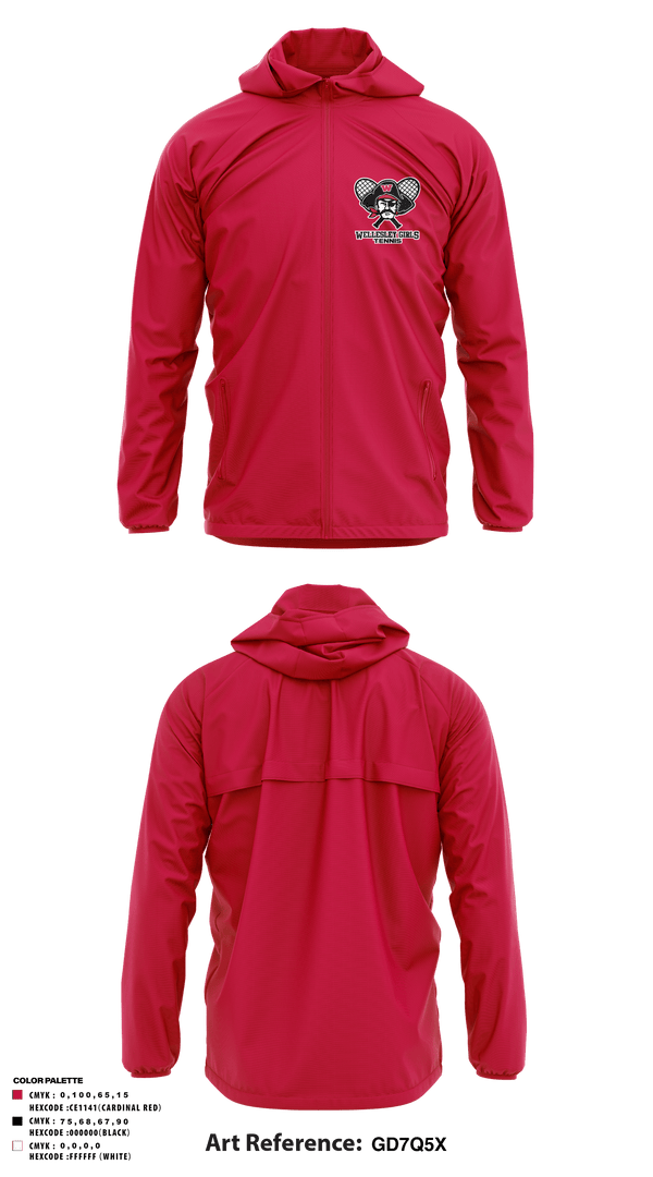 Windbreaker, wellesley girls tennis, Tennis, Teamtime, Team time, sublimation, custom sports apparel, team uniforms, spirit wear, spiritwear, sports uniforms, custom shirts, team store, custom team store, fundraiser sports, apparel fundraiser