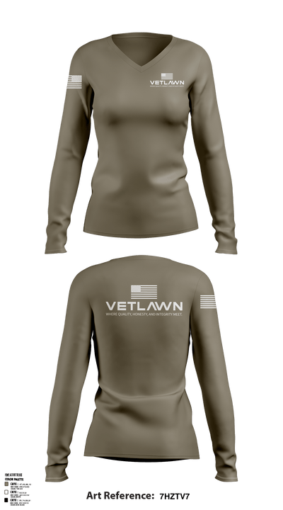 Vetlawn 83001110 Women's Long Sleeve V-neck Shirt - 1