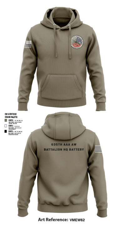 635th AAA AW Battalion HQ Battery 3041583 Hoodie - 2