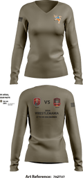 673 EFD/ 334 FEST 89104127 Women's Long Sleeve V-neck Shirt - 5