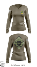 C Co 1-635th AR 23122236 Women's Long Sleeve V-neck Shirt - 3