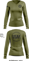 611 CES 65338274 Women's Long Sleeve V-neck Shirt - 4