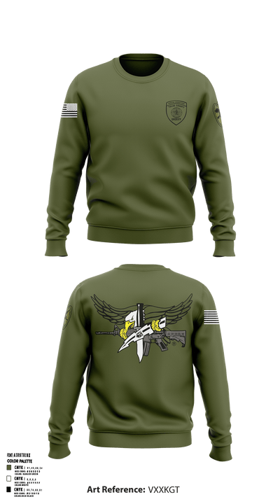 Tulsa County Sheriff’s Office Special Weapons and Tactics 64463274 Crew Neck Sweatshirt - 1