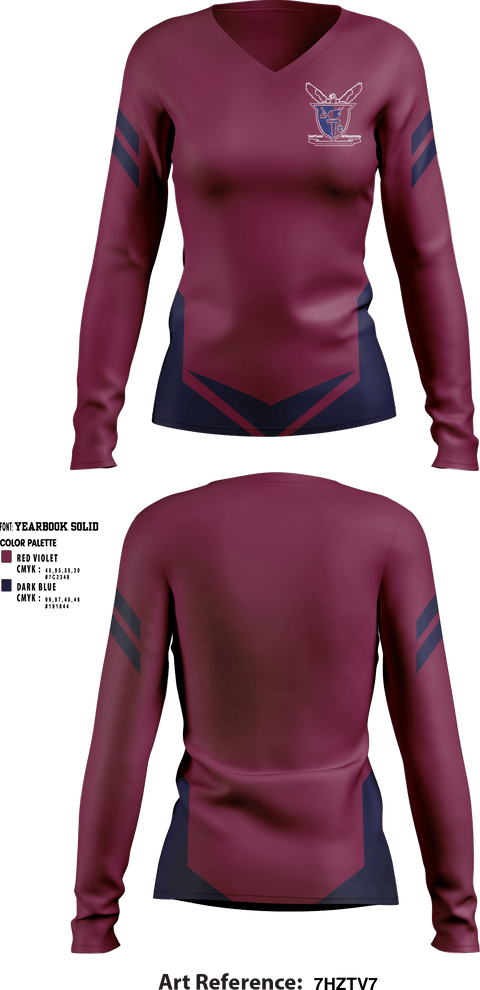 Women's Long Sleeve Vneck Shirt, Boys' Latin of Philadelphia High School, Spirit Store, Teamtime, Team time, sublimation, custom sports apparel, team uniforms, spirit wear, spiritwear, sports uniforms, custom shirts, team store, custom team store, fundraiser sports, apparel fundraiser