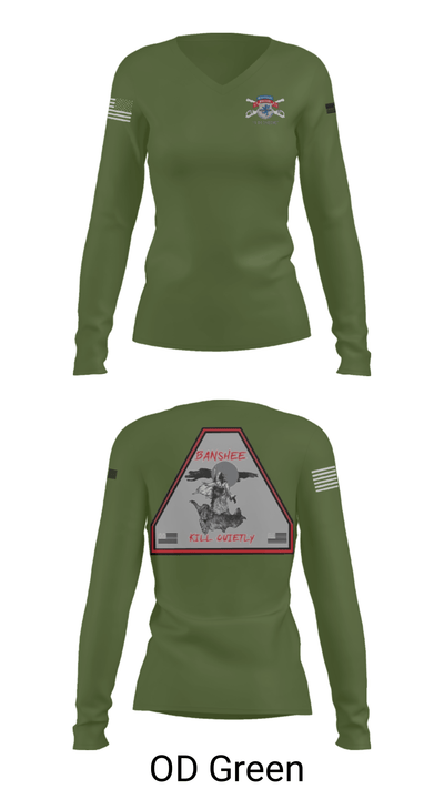 3-71 Cav 93669084 Women's Long Sleeve V-neck Shirt - 39