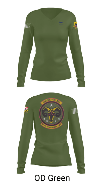 Towson Composite Squadron 17976164 Women's Long Sleeve V-neck Shirt - 40