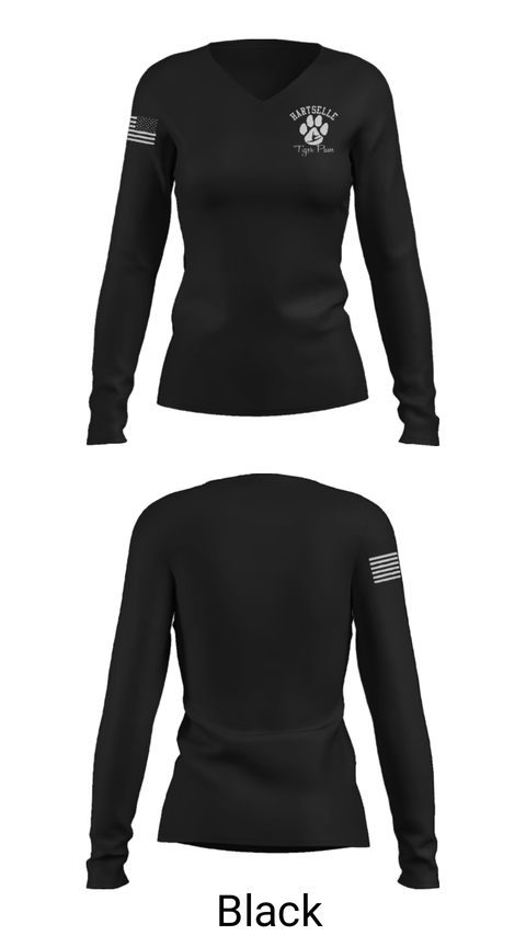 Women's Long Sleeve Vneck Shirt, Hartselle High School Dance, Spirit Store, Teamtime, Team time, sublimation, custom sports apparel, team uniforms, spirit wear, spiritwear, sports uniforms, custom shirts, team store, custom team store, fundraiser sports, apparel fundraiser