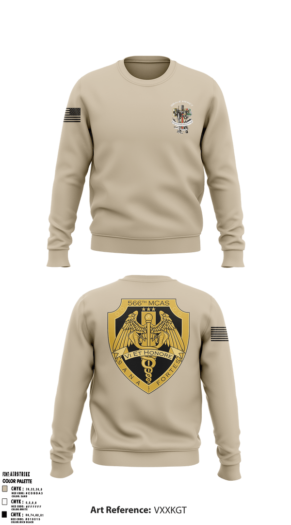 Crew Neck Sweatshirt, 566 MCAS, Army, Teamtime, Team time, sublimation, custom sports apparel, team uniforms, spirit wear, spiritwear, sports uniforms, custom shirts, team store, custom team store, fundraiser sports, apparel fundraiser