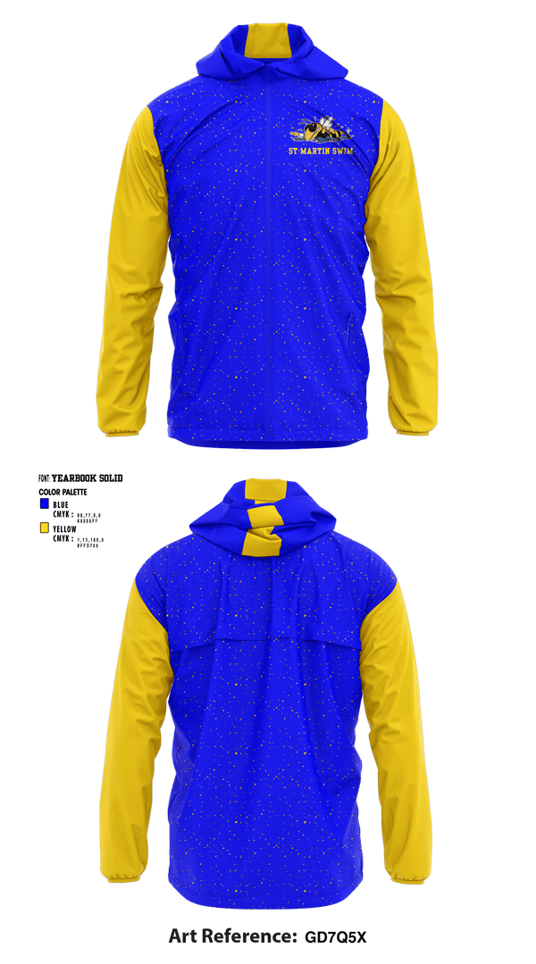 Windbreaker, St Martin High School Swimming, Swimming, Teamtime, Team time, sublimation, custom sports apparel, team uniforms, spirit wear, spiritwear, sports uniforms, custom shirts, team store, custom team store, fundraiser sports, apparel fundraiser