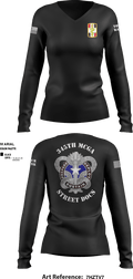 345th MCGA 98196690 Women's Long Sleeve V-neck Shirt - 10