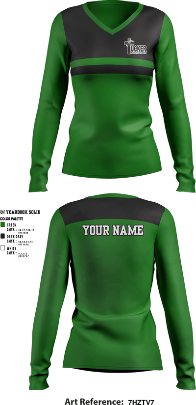 Tucker Missionary Baptist Church 17798301 Women's Long Sleeve V-neck Shirt - 2