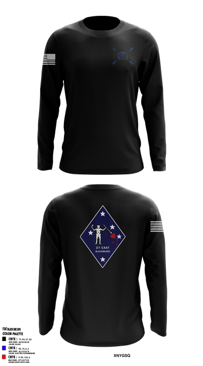 BLT 2d Battalion, 1st Marines, Weapons Co, CAAT Blue 79953351 Long Sleeve Performance Shirt - 6