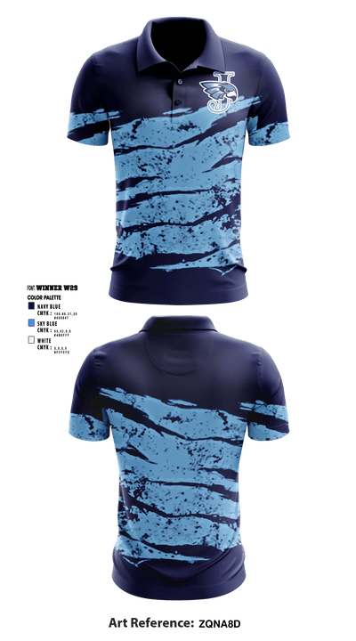 Jefferson Senior High School Bowling 7186554 Short Sleeve Performance Polo - 1