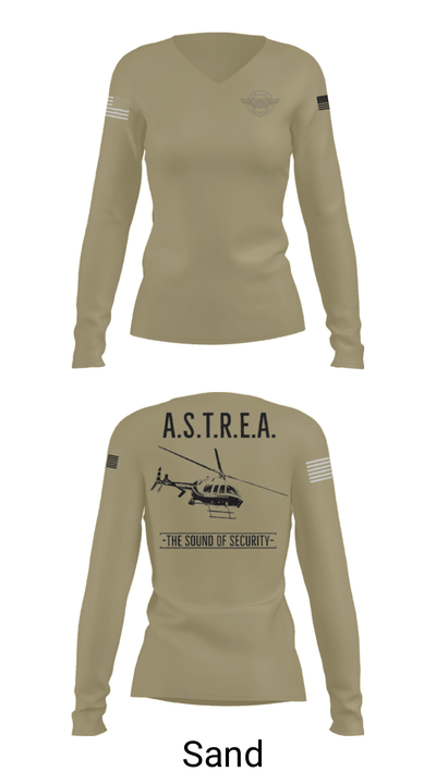 San Diego County Sheriff ASTREA 4789154 Women's Long Sleeve V-neck Shirt - 42