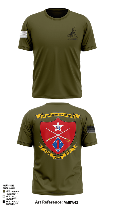 1/5 Apache 60’s 44097670 Short Sleeve Performance Shirt - 55