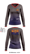 Arizona Underwater Explorers 38101763 Women's Long Sleeve V-neck Shirt - 2
