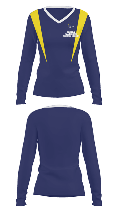 Kettle Falls High School Cheer 36977545 Women's Long Sleeve V-neck Shirt - 10
