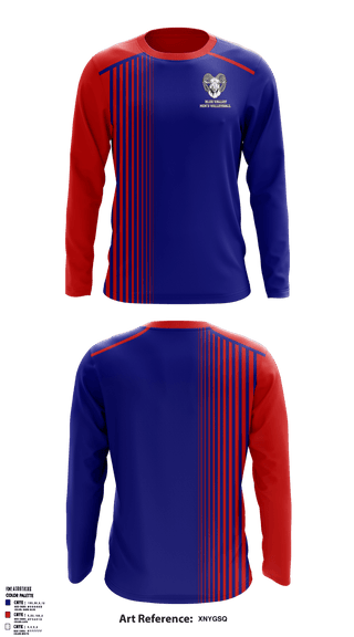 Long Sleeve Performance Shirt, Blue Valley High School Volleyball, Men's Volleyball, Teamtime, Team time, sublimation, custom sports apparel, team uniforms, spirit wear, spiritwear, sports uniforms, custom shirts, team store, custom team store, fundraiser sports, apparel fundraiser