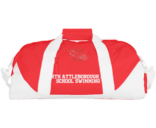 Duffle Bag, North Attleborough High School Swimming, Swimming, Teamtime, Team time, sublimation, custom sports apparel, team uniforms, spirit wear, spiritwear, sports uniforms, custom shirts, team store, custom team store, fundraiser sports, apparel fundraiser