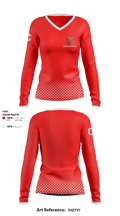 Coquille Senior High School Track 60550768 Women's Long Sleeve V-neck Shirt - 1