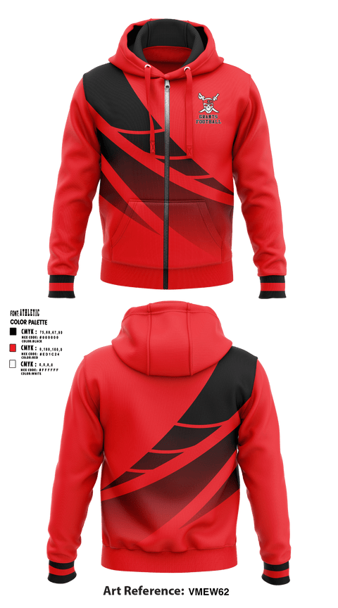 Zip Hoodie, Pirates, Football, Teamtime, Team time, sublimation, custom sports apparel, team uniforms, spirit wear, spiritwear, sports uniforms, custom shirts, team store, custom team store, fundraiser sports, apparel fundraiser