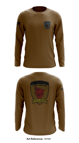 Long Sleeve Performance Shirt, A Co. 1-25 AB, Army, Teamtime, Team time, sublimation, custom sports apparel, team uniforms, spirit wear, spiritwear, sports uniforms, custom shirts, team store, custom team store, fundraiser sports, apparel fundraiser