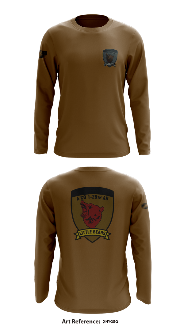 Long Sleeve Performance Shirt, A Co. 1-25 AB, Army, Teamtime, Team time, sublimation, custom sports apparel, team uniforms, spirit wear, spiritwear, sports uniforms, custom shirts, team store, custom team store, fundraiser sports, apparel fundraiser