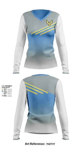 Women's Long Sleeve Vneck Shirt, Florida Prep Cross Country, Cross Country, Teamtime, Team time, sublimation, custom sports apparel, team uniforms, spirit wear, spiritwear, sports uniforms, custom shirts, team store, custom team store, fundraiser sports, apparel fundraiser