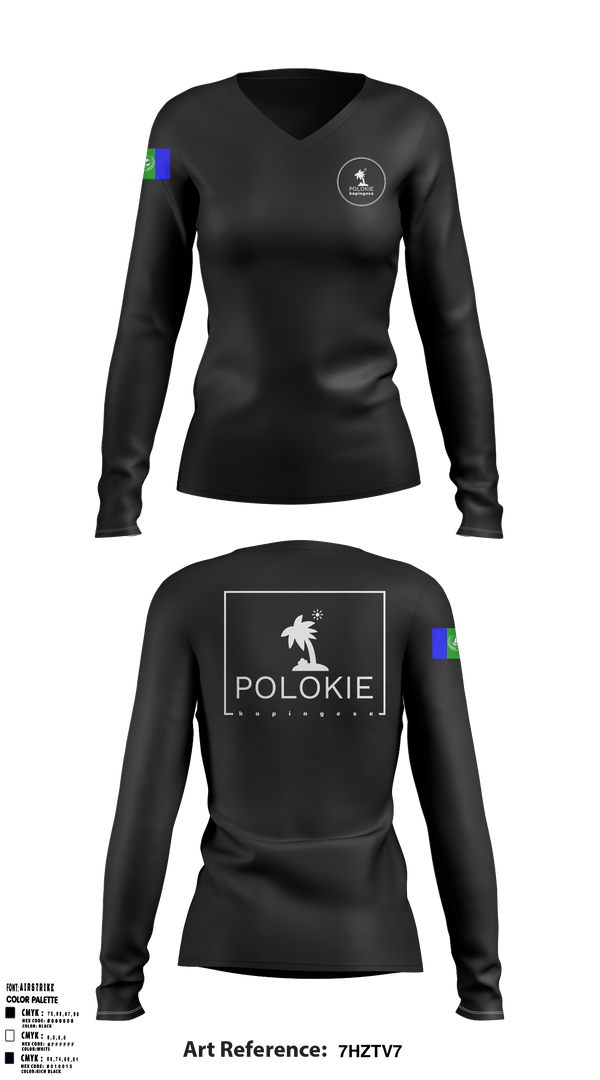 Women's Long Sleeve Vneck Shirt, POLOKIE, , Teamtime, Team time, sublimation, custom sports apparel, team uniforms, spirit wear, spiritwear, sports uniforms, custom shirts, team store, custom team store, fundraiser sports, apparel fundraiser