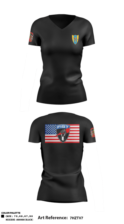 1-5 FA 10871726 Women's Short Sleeve V-neck Shirt - 2