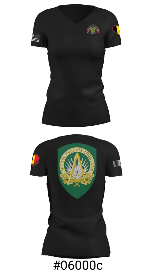 Women's Short Sleeve Vneck Shirt, , Army, Teamtime, Team time, sublimation, custom sports apparel, team uniforms, spirit wear, spiritwear, sports uniforms, custom shirts, team store, custom team store, fundraiser sports, apparel fundraiser