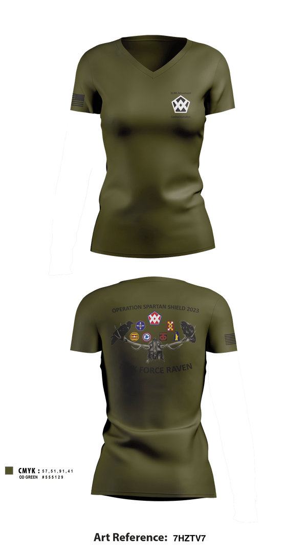 Women's Short Sleeve Vneck Shirt, , Army, Teamtime, Team time, sublimation, custom sports apparel, team uniforms, spirit wear, spiritwear, sports uniforms, custom shirts, team store, custom team store, fundraiser sports, apparel fundraiser