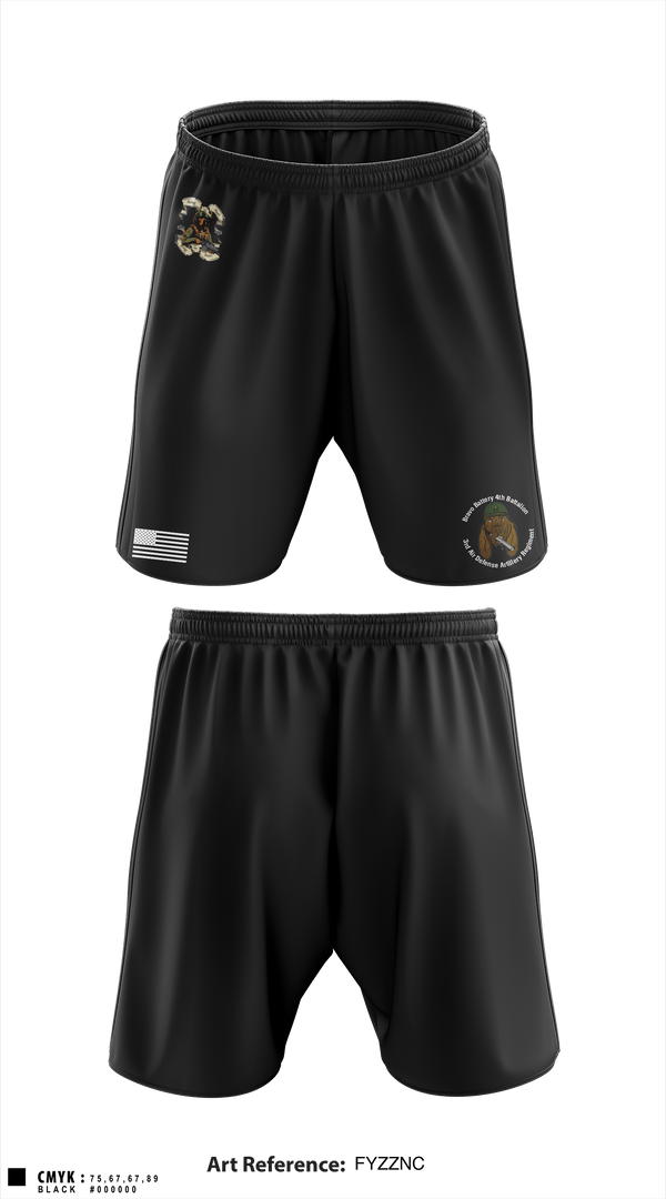 Athletic Shorts With Pockets, Bravo Battery, 4th Battalion, 3rd Air Defense Artillery Regiment, Army, Teamtime, Team time, sublimation, custom sports apparel, team uniforms, spirit wear, spiritwear, sports uniforms, custom shirts, team store, custom team store, fundraiser sports, apparel fundraiser
