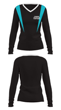 Pioneer Valley HS Panthers 49239487 Women's Long Sleeve V-neck Shirt - 29