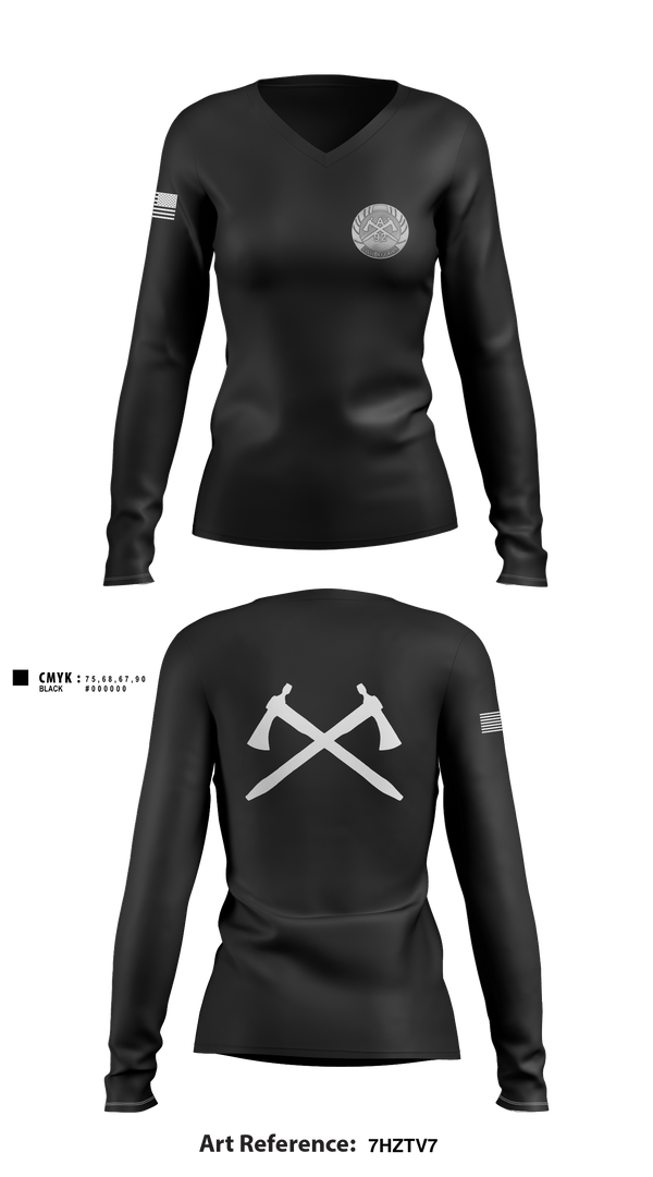 Women's Long Sleeve Vneck Shirt, A/92 ÇA, Army, Teamtime, Team time, sublimation, custom sports apparel, team uniforms, spirit wear, spiritwear, sports uniforms, custom shirts, team store, custom team store, fundraiser sports, apparel fundraiser
