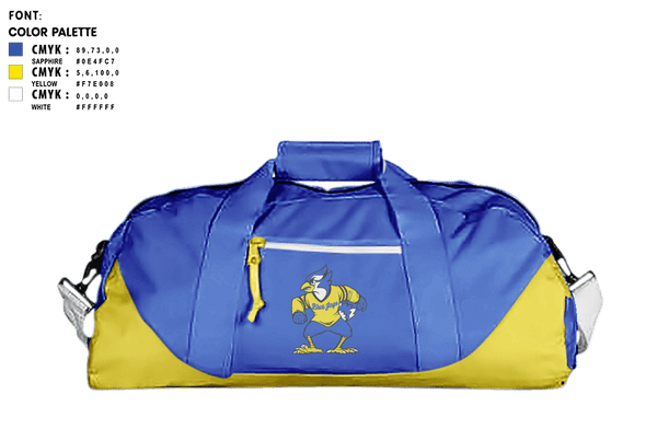 Duffle Bag, Jewell High School, Spirit Store, Teamtime, Team time, sublimation, custom sports apparel, team uniforms, spirit wear, spiritwear, sports uniforms, custom shirts, team store, custom team store, fundraiser sports, apparel fundraiser