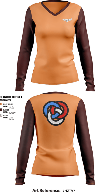 Women's Long Sleeve Vneck Shirt, , , Teamtime, Team time, sublimation, custom sports apparel, team uniforms, spirit wear, spiritwear, sports uniforms, custom shirts, team store, custom team store, fundraiser sports, apparel fundraiser