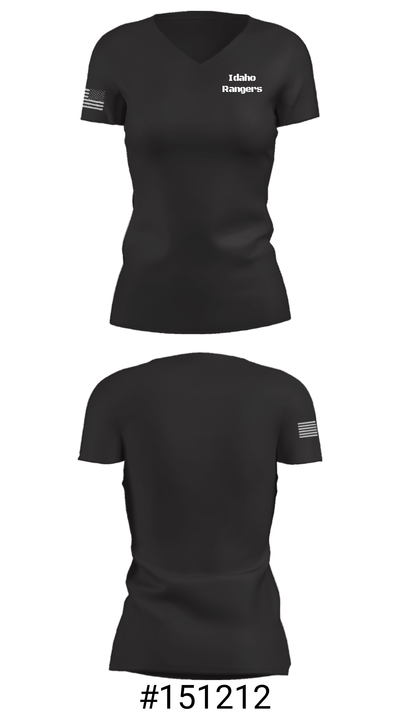 Idaho Rangers 25313221 Women's Short Sleeve V-neck Shirt - 21